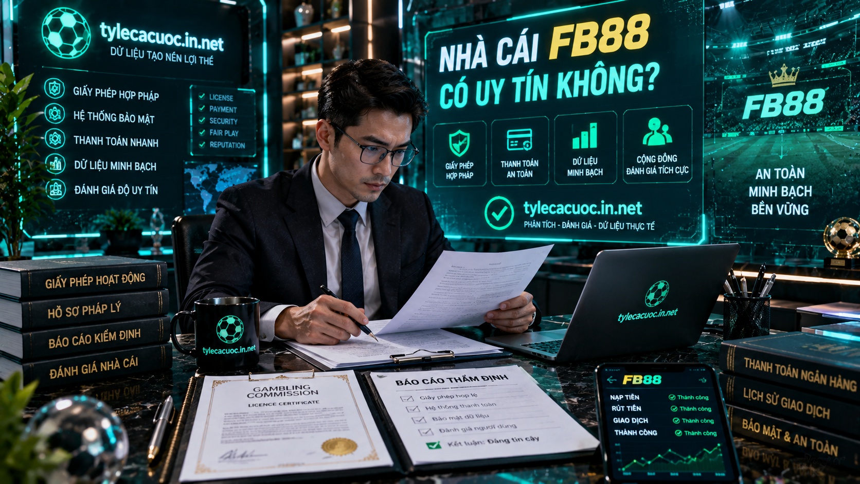 Chuyên gia đối chiếu dữ liệu giao dịch xác minh nhà cái FB88 có uy tín không