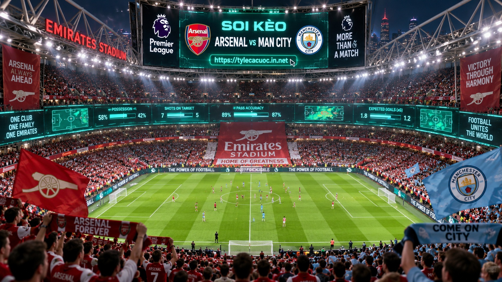 Toàn cảnh chảo lửa Emirates trước thềm đại chiến phục vụ soi kèo Arsenal vs Man City