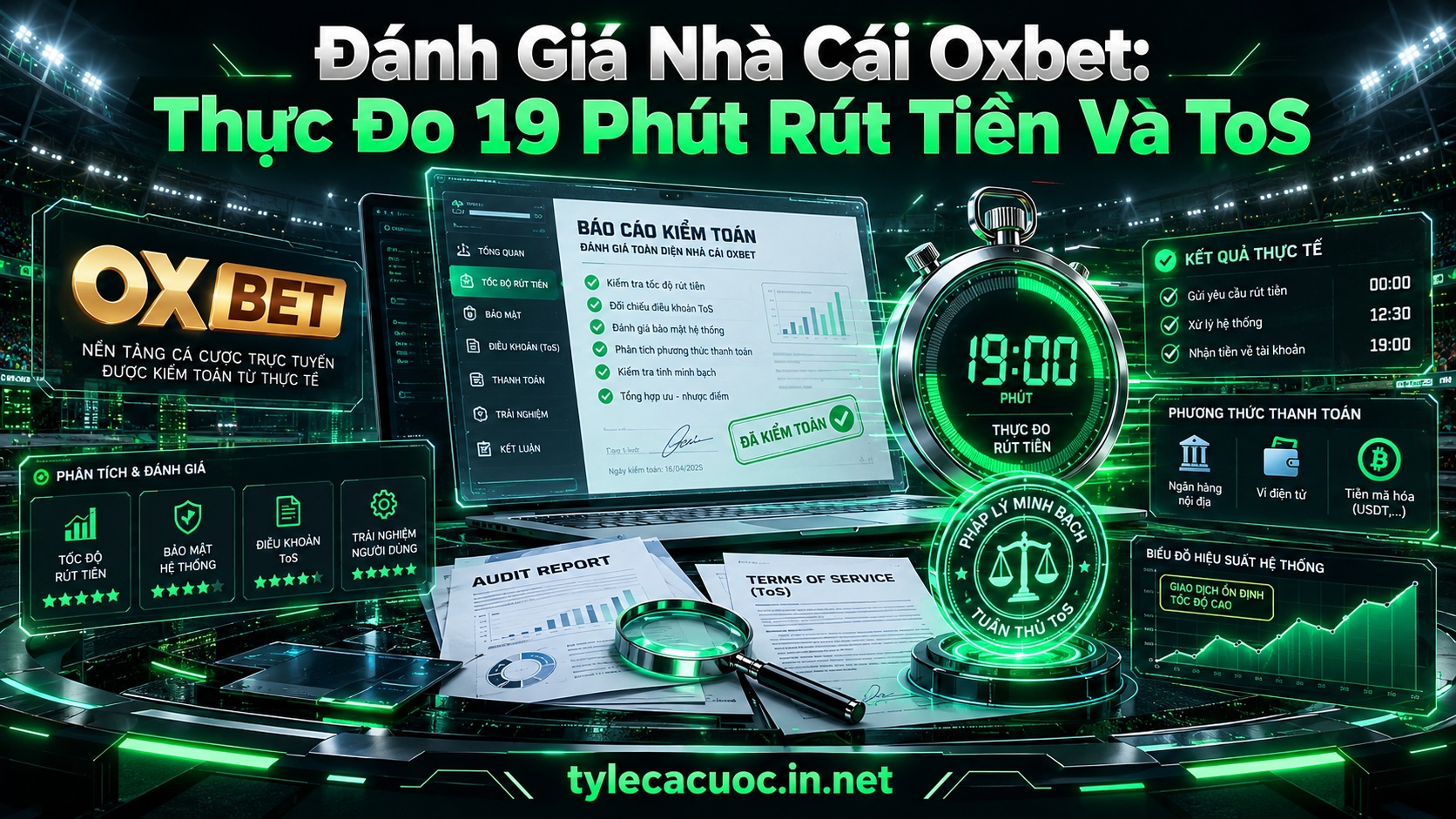 Báo cáo kiểm toán độc lập đánh giá nhà cái Oxbet về tốc độ rút tiền và điều khoản ToS