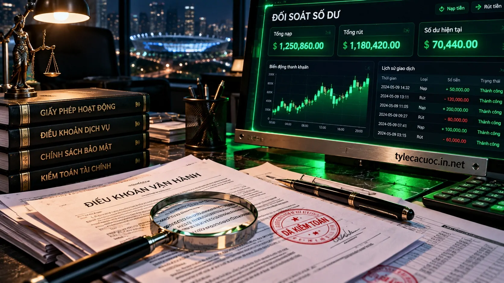 Bàn làm việc kiểm toán pháp lý và đánh giá nhà cái 12bet với hồ sơ điều khoản ToS