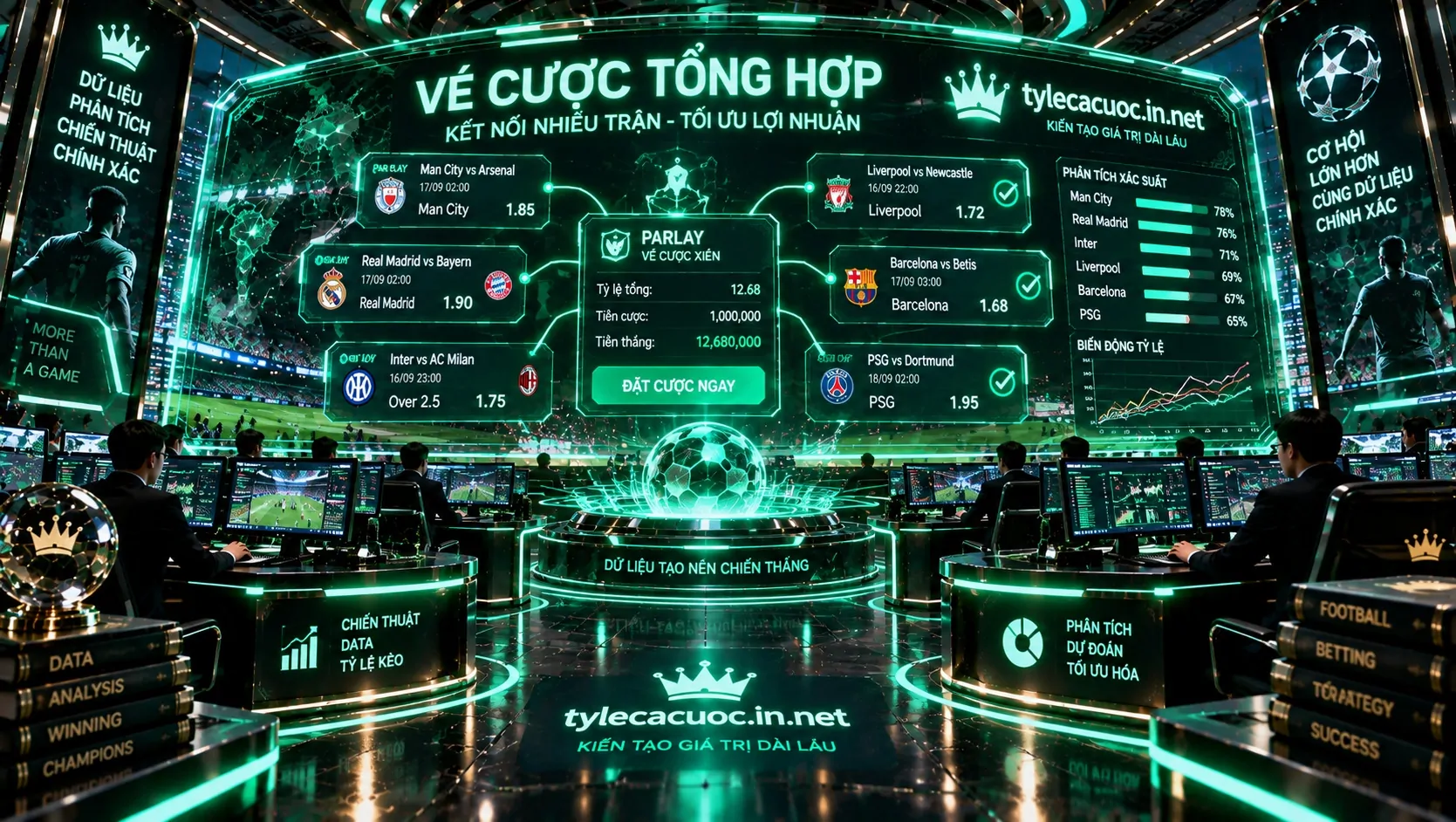 Giao diện bảng tính ma trận vé cược và kinh nghiệm đánh kèo xiên công nghệ cao neon xanh ngọc