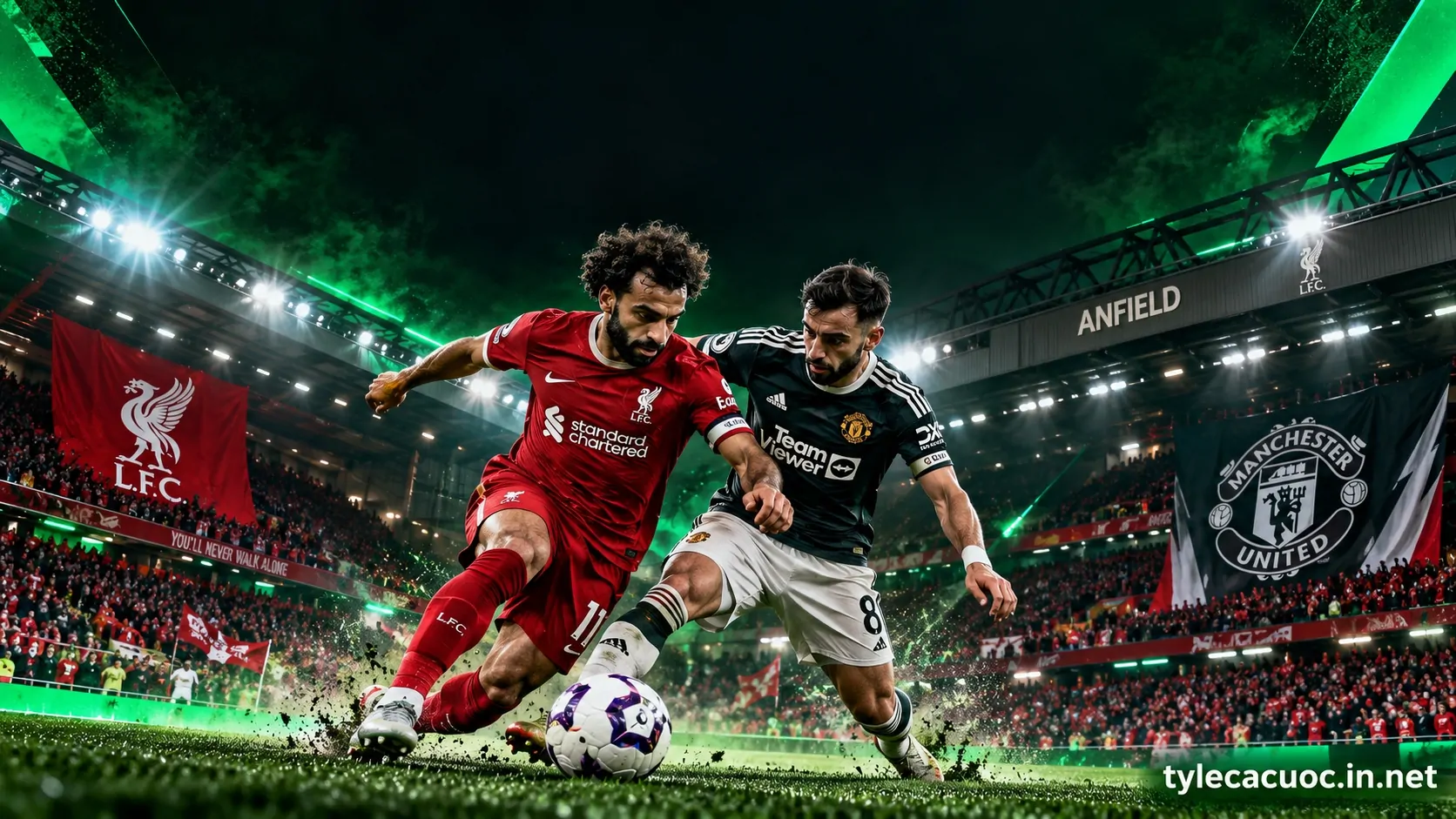 Pha tranh chấp bóng quyết liệt trong trận cầu tâm điểm tin tức derby nước anh tại Anfield